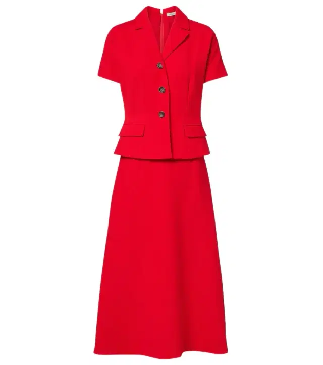 Emilia Wickstead Alexina wool crêpe midi dress