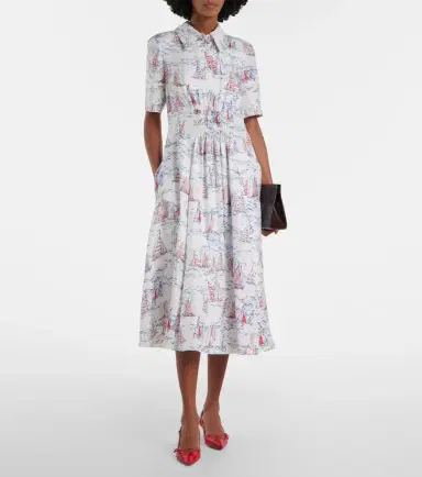 Emilia Wickstead Khloe printed wool midi dress | Thumbnail 6