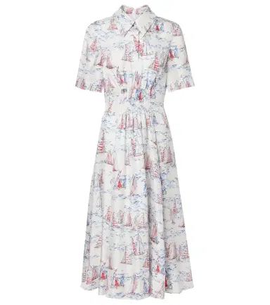 Emilia Wickstead Khloe printed wool midi dress | Thumbnail 1