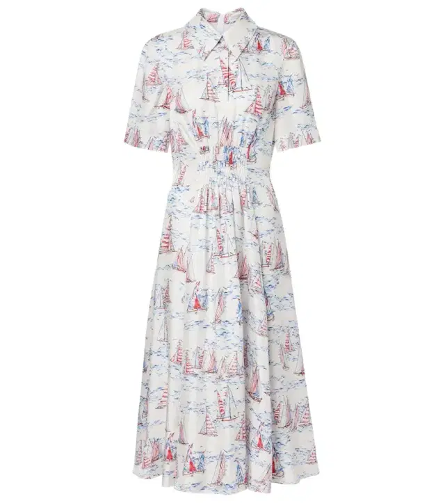 Emilia Wickstead Khloe printed wool midi dress