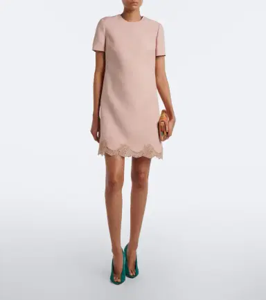 Valentino Crepe Couture lace-trimmed minidress | Thumbnail 2