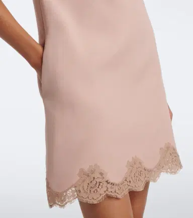 Valentino Crepe Couture lace-trimmed minidress | Thumbnail 4
