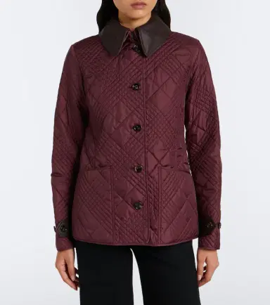 Burberry Fernleigh leather-trimmed quilted jacket | Thumbnail 3