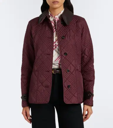 Burberry Fernleigh leather-trimmed quilted jacket | Thumbnail 4