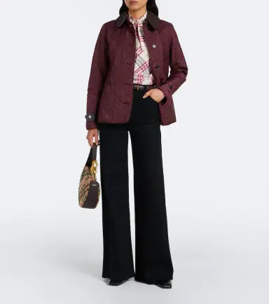 Burberry Fernleigh leather-trimmed quilted jacket | Thumbnail 6