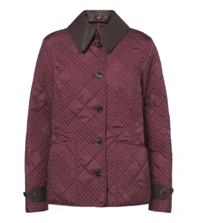 Burberry Fernleigh leather-trimmed quilted jacket | Thumbnail 1