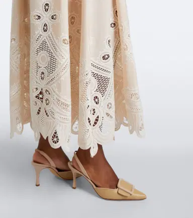 Elie Saab Belted embroidered gathered midi dress | Thumbnail 5