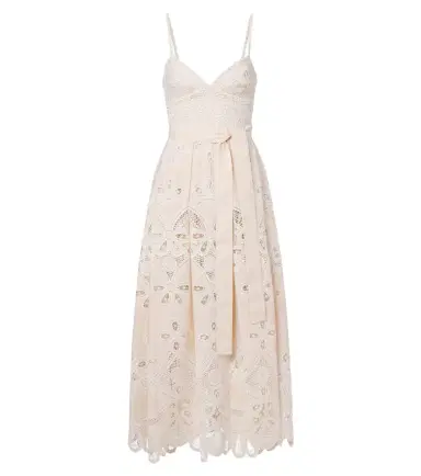 Elie Saab Belted embroidered gathered midi dress | Thumbnail 1