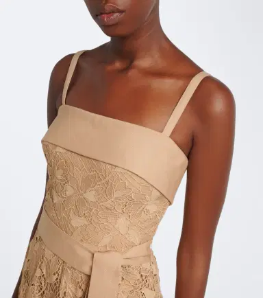 Elie Saab Belted tiered guipure lace maxi dress | Thumbnail 5