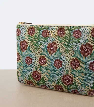 Valentino Garavani VLogo floral jacquard pouch | Thumbnail 2 Valentino Garavani VLogo floral jacquard pouch | Thumbnail 2
