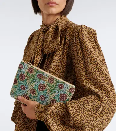Valentino Garavani VLogo floral jacquard pouch | Thumbnail 6 Valentino Garavani VLogo floral jacquard pouch | Thumbnail 6