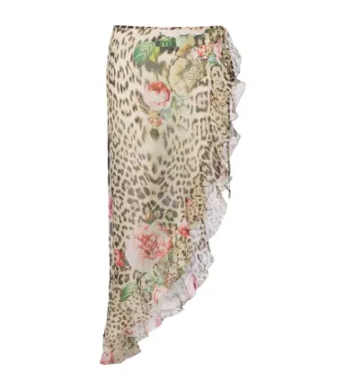 Roberto Cavalli Leopard-print silk beach cover-up | Thumbnail 1