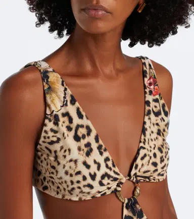 Roberto Cavalli Cutout leopard-print midi dress | Thumbnail 4