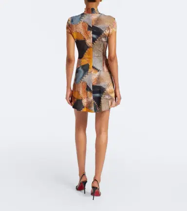 Roberto Cavalli Ruched trompe l'ail minidress | Thumbnail 4 Roberto Cavalli Ruched trompe l'ail minidress | Thumbnail 4
