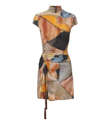 Roberto Cavalli Ruched trompe l'ail minidress | Thumbnail 1 Roberto Cavalli Ruched trompe l'ail minidress | Thumbnail 1