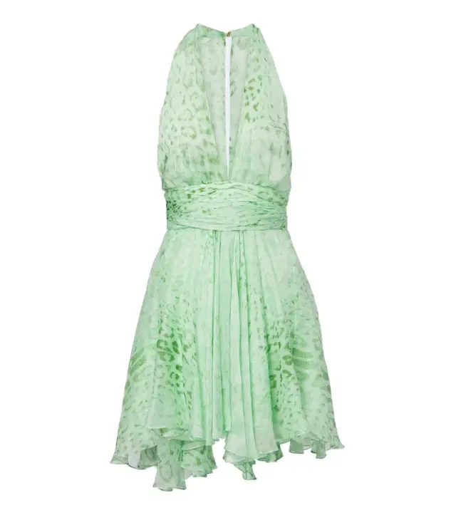 Roberto Cavalli Printed silk minidress