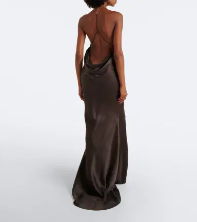 Tom Ford Draped open-back silk gown | Thumbnail 3