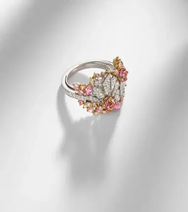 Ananya Magnificent Jewels Volume 2 18kt gold pinky ring with gemstones | Thumbnail 5