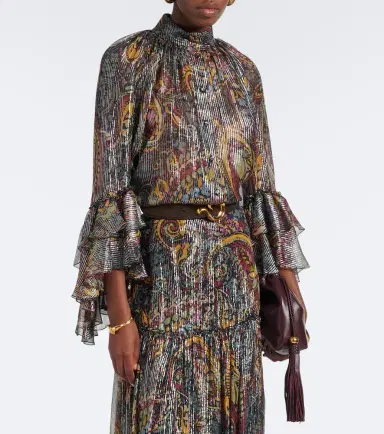Etro Printed silk-blend blouse | Thumbnail 2
