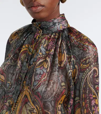 Etro Printed silk-blend blouse | Thumbnail 3