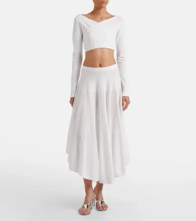 Alaïa Alaïa Infradito mirrored leather thong sandals | Thumbnail 2