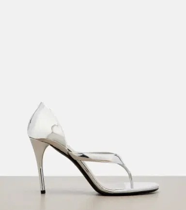 Alaïa Alaïa Infradito mirrored leather thong sandals | Thumbnail 6