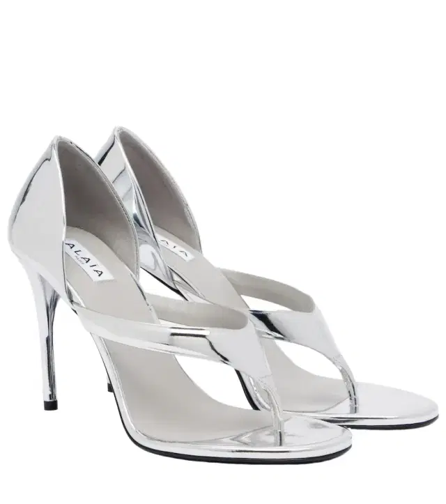 Alaïa Alaïa Infradito mirrored leather thong sandals