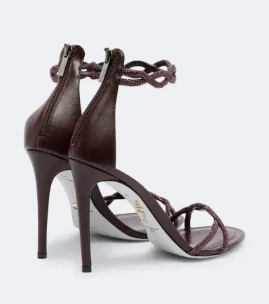René Caovilla Margot embellished leather and satin sandals | Thumbnail 2