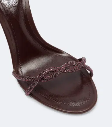 René Caovilla Margot embellished leather and satin sandals | Thumbnail 4