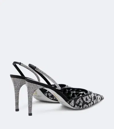 René Caovilla Embellished mesh slingback pumps | Thumbnail 2