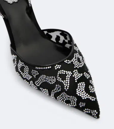 René Caovilla Embellished mesh slingback pumps | Thumbnail 4