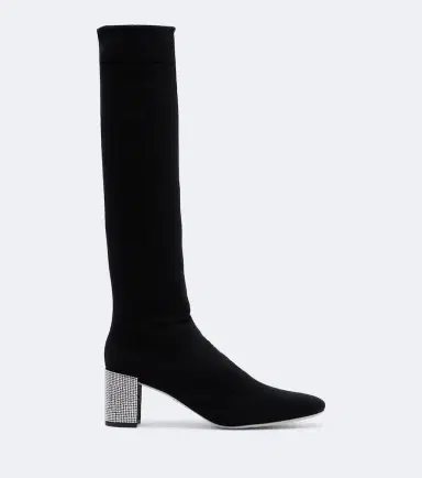 René Caovilla Sonia crystal-embellished knee-high boots | Thumbnail 3 René Caovilla Sonia crystal-embellished knee-high boots | Thumbnail 3