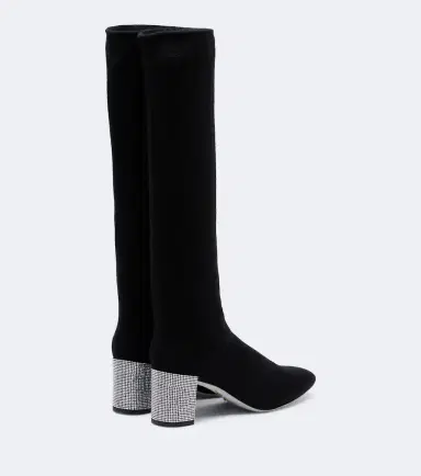 René Caovilla Sonia crystal-embellished knee-high boots | Thumbnail 4 René Caovilla Sonia crystal-embellished knee-high boots | Thumbnail 4