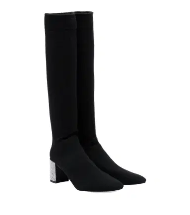 René Caovilla Sonia crystal-embellished knee-high boots | Thumbnail 1 René Caovilla Sonia crystal-embellished knee-high boots | Thumbnail 1
