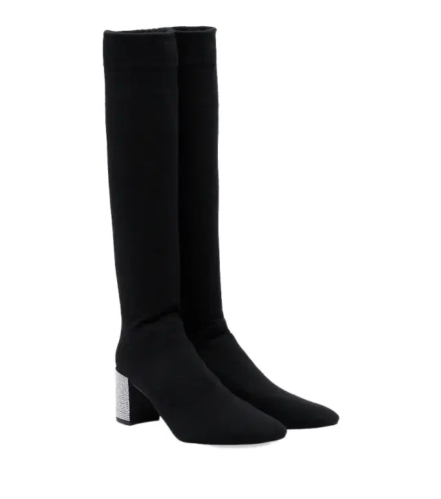 Rene Caovilla Sonia crystal-embellished knee-high boots