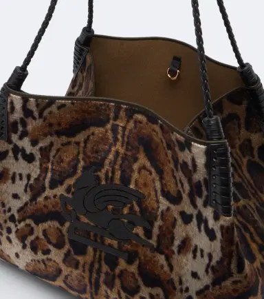 Etro Libra Large leopard-print velvet tote bag | Thumbnail 3 Etro Libra Large leopard-print velvet tote bag | Thumbnail 3