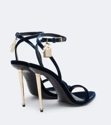 Tom Ford Padlock velvet sandals | Thumbnail 3 Tom Ford Padlock velvet sandals | Thumbnail 3