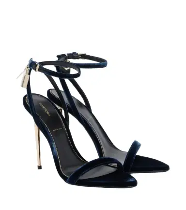 Tom Ford Padlock velvet sandals | Thumbnail 1 Tom Ford Padlock velvet sandals | Thumbnail 1