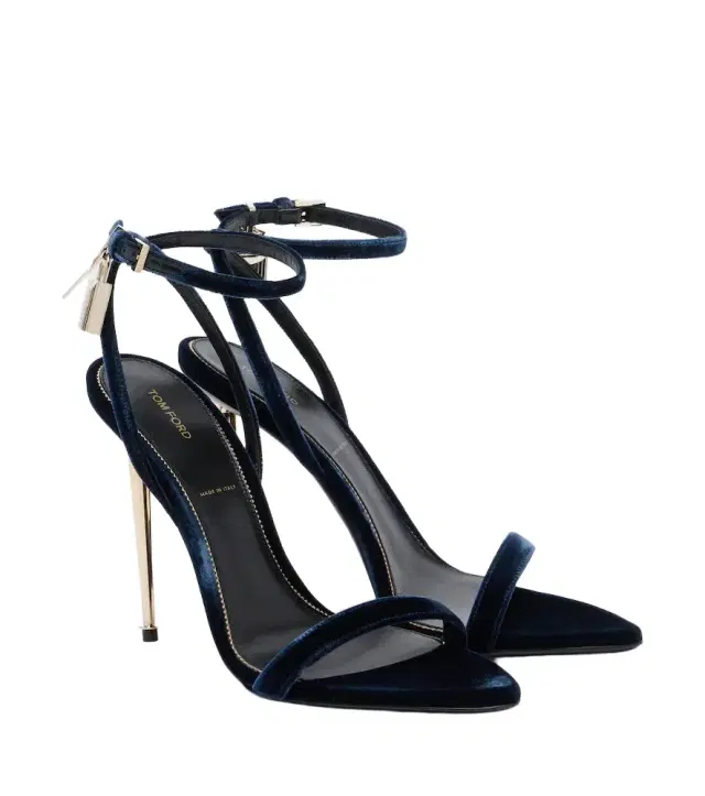 Tom Ford Padlock velvet sandals