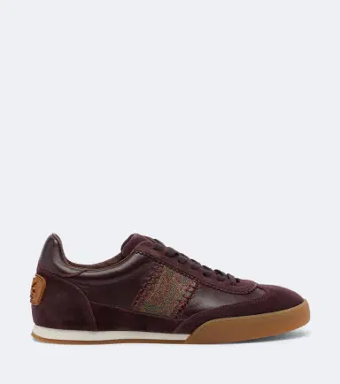 Etro Pegaso suede-trimmed leather sneakers | Thumbnail 2 Etro Pegaso suede-trimmed leather sneakers | Thumbnail 2