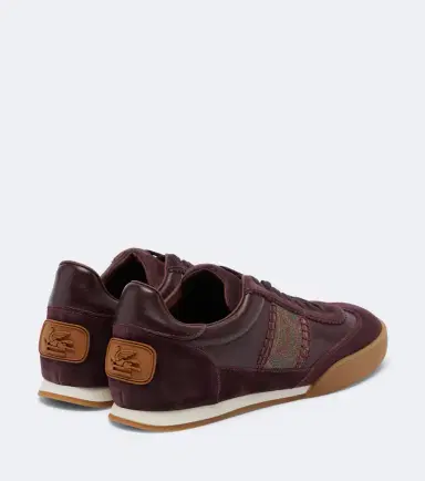 Etro Pegaso suede-trimmed leather sneakers | Thumbnail 3 Etro Pegaso suede-trimmed leather sneakers | Thumbnail 3