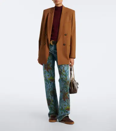 Etro Pegaso suede-trimmed leather sneakers | Thumbnail 6 Etro Pegaso suede-trimmed leather sneakers | Thumbnail 6