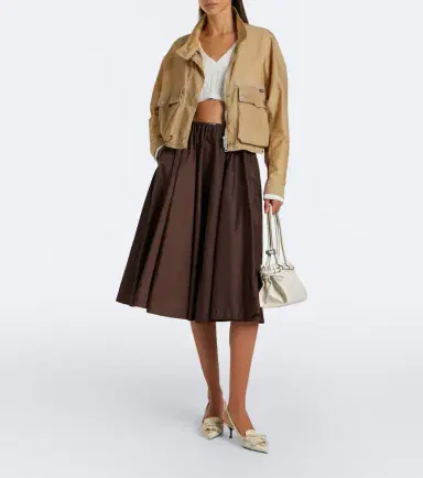 Prada Cable-knit cropped cotton sweater | Thumbnail 5