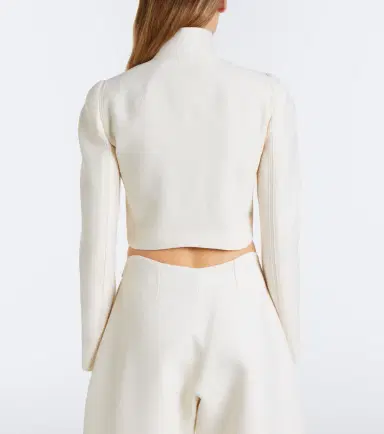 Alaïa Alaïa Cropped wool crêpe jacket | Thumbnail 4 Alaïa Alaïa Cropped wool crêpe jacket | Thumbnail 4