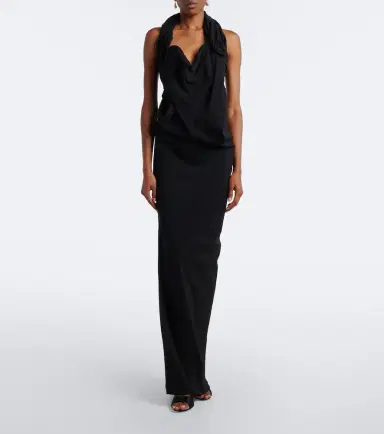 Magda Butrym Floral-appliqué wool-blend gown | Thumbnail 7