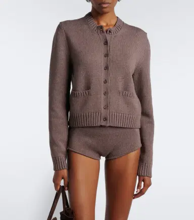 Magda Butrym Ribbed-knit cotton cardigan | Thumbnail 4 Magda Butrym Ribbed-knit cotton cardigan | Thumbnail 4