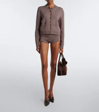 Magda Butrym Ribbed-knit cotton shorts | Thumbnail 2 Magda Butrym Ribbed-knit cotton shorts | Thumbnail 2