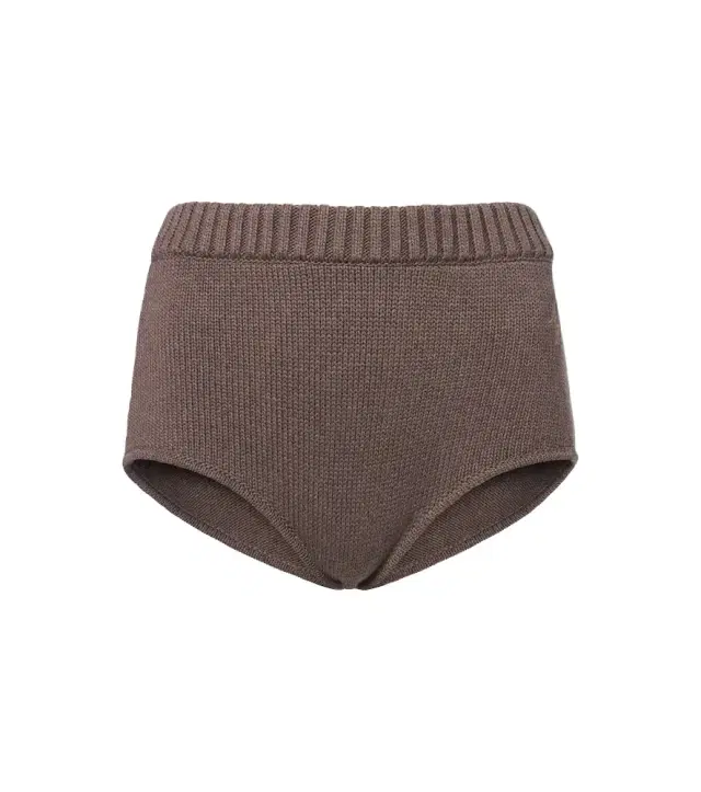 Magda Butrym Ribbed-knit cotton shorts