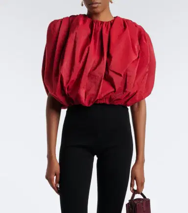 Magda Butrym Silk-blend taffeta crop top | Thumbnail 2