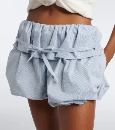 Magda Butrym Belted striped cotton and silk shorts | Thumbnail 2 Magda Butrym Belted striped cotton and silk shorts | Thumbnail 2